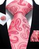 Mens Tie Paisley Jacquard Woven 8Cm Formal Business Wedding Necktie Pocket Square Set Suit Cravat High Quality Handmade Gravata