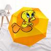 Tweety Bird Automatic Open/Close Umbrella   Compact Travel Umbrella, 8 Rib Heavy Duty Construction, Ideal Gift, 103