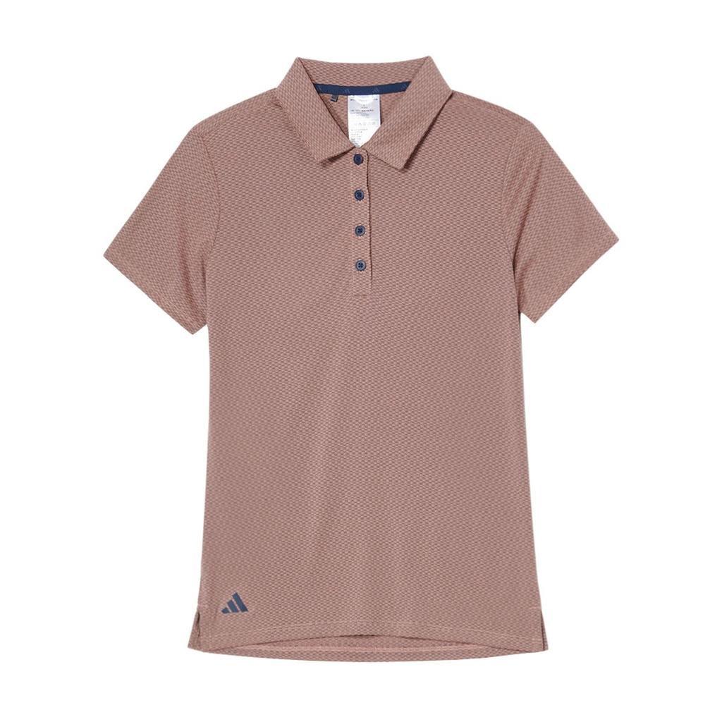 Adidas Stylish Minimalist Comfortable Versatile Golf Short Sleeve Polo Shirt Women Polo Shirts Pink Beige JE9904