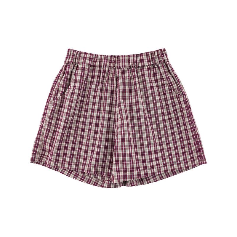 Yooyoo Girls Summer Plaid Cotton Shorts 130cm