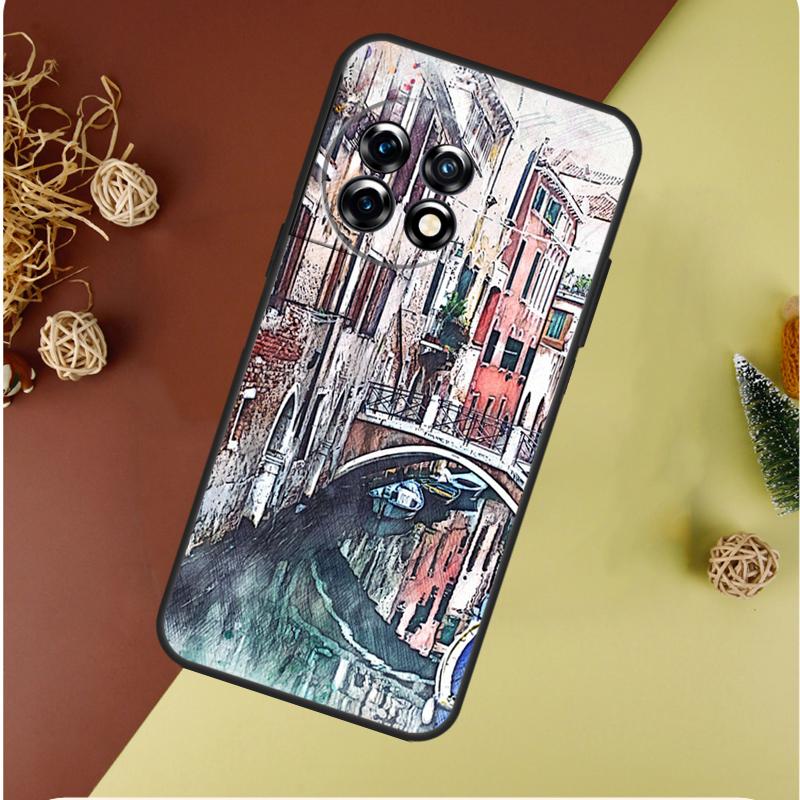 Travel italy Street Venice For OnePlus 13 12 11 12R 13R 9 10 Pro 8T 9RT 10T 10R Nord 4 CE 2 3 Lite N20 N30 Phone Case