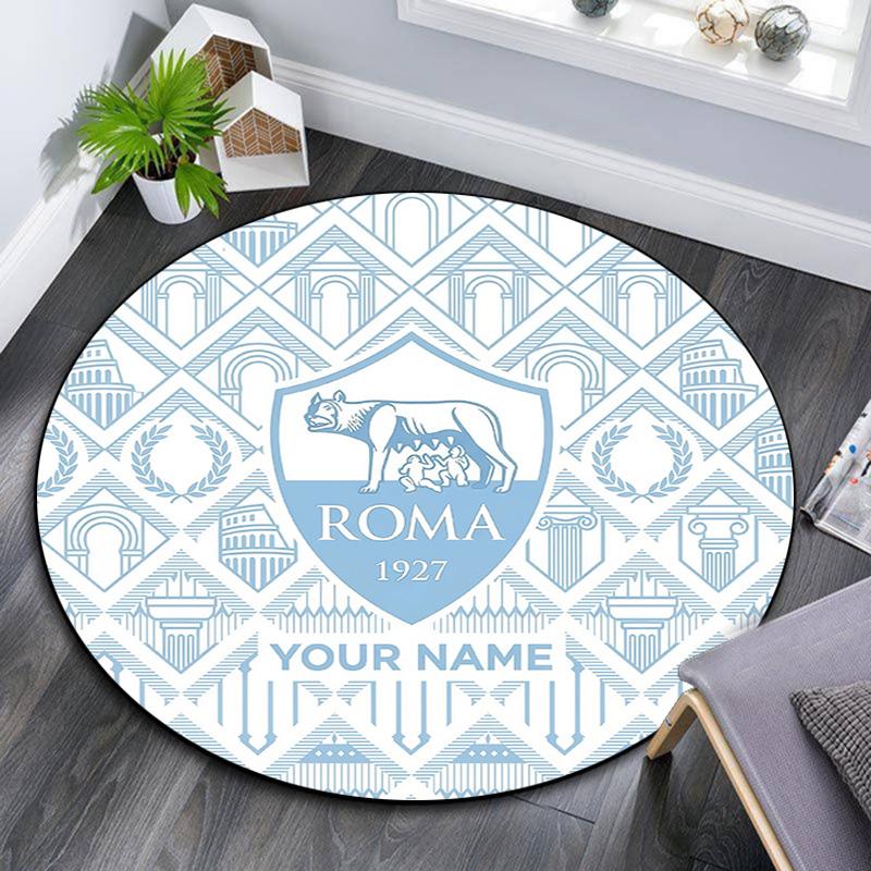 Tapis rond personnalisé AS Roma, Tapis pour salon, chambre à coucher, canapé, salle de jeux, Tapis de sol antidérapant