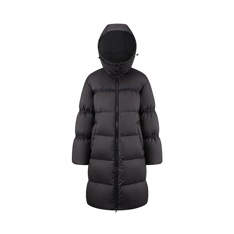

Aolaiy Women s Long Puffy Goose Down Hooded Winter Jacket S
