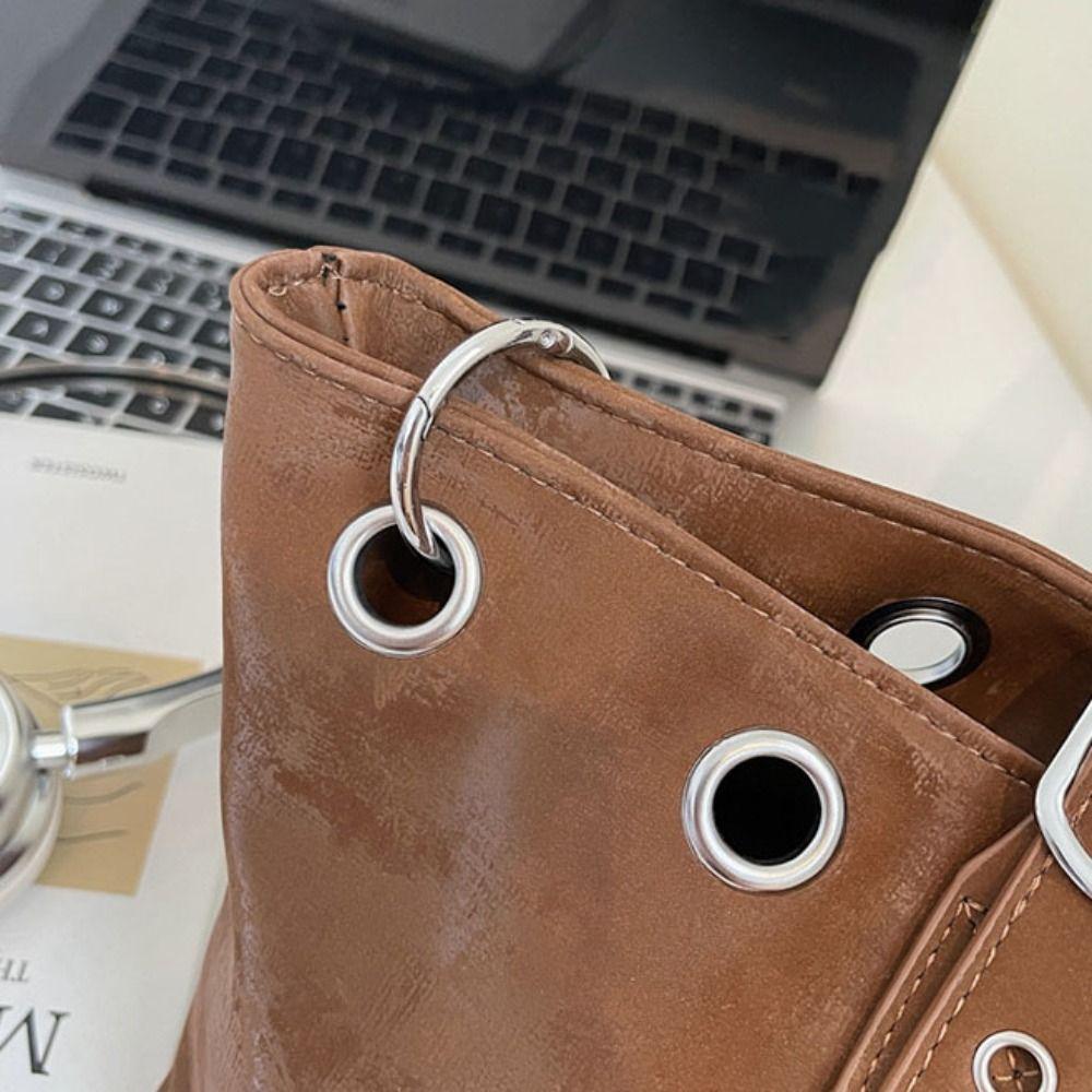 Korean Style Matte PU Tote Bag Solid Color Underarm Packs Fashion Large Capacity Handbag  Girls