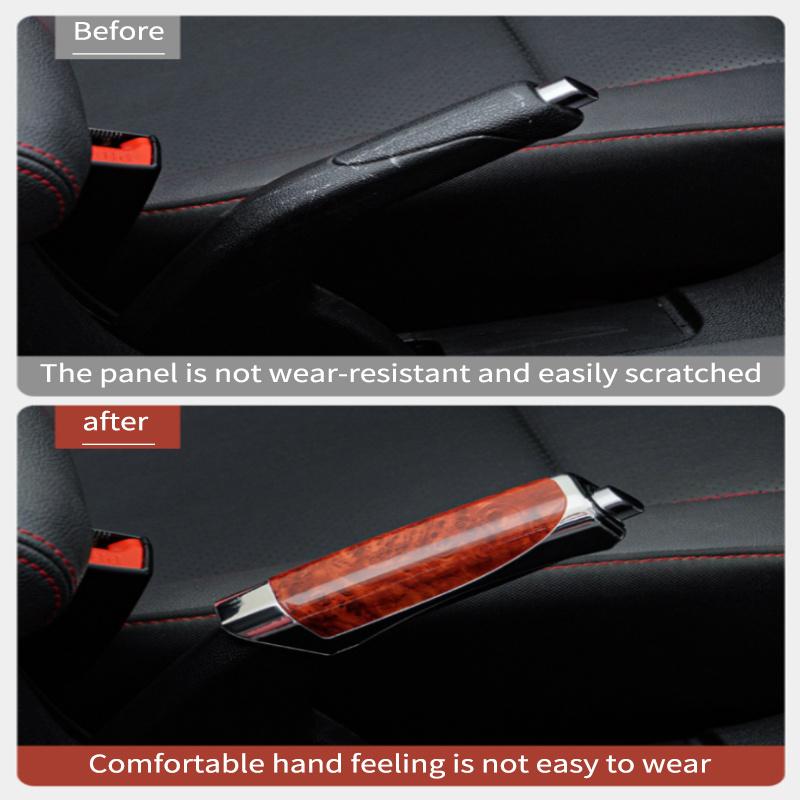 Capac frână de mână auto Mânere frână de mână Capac de protecție Fibra de carbon Carcasă decorativă frână de parcare Accesorii interior auto