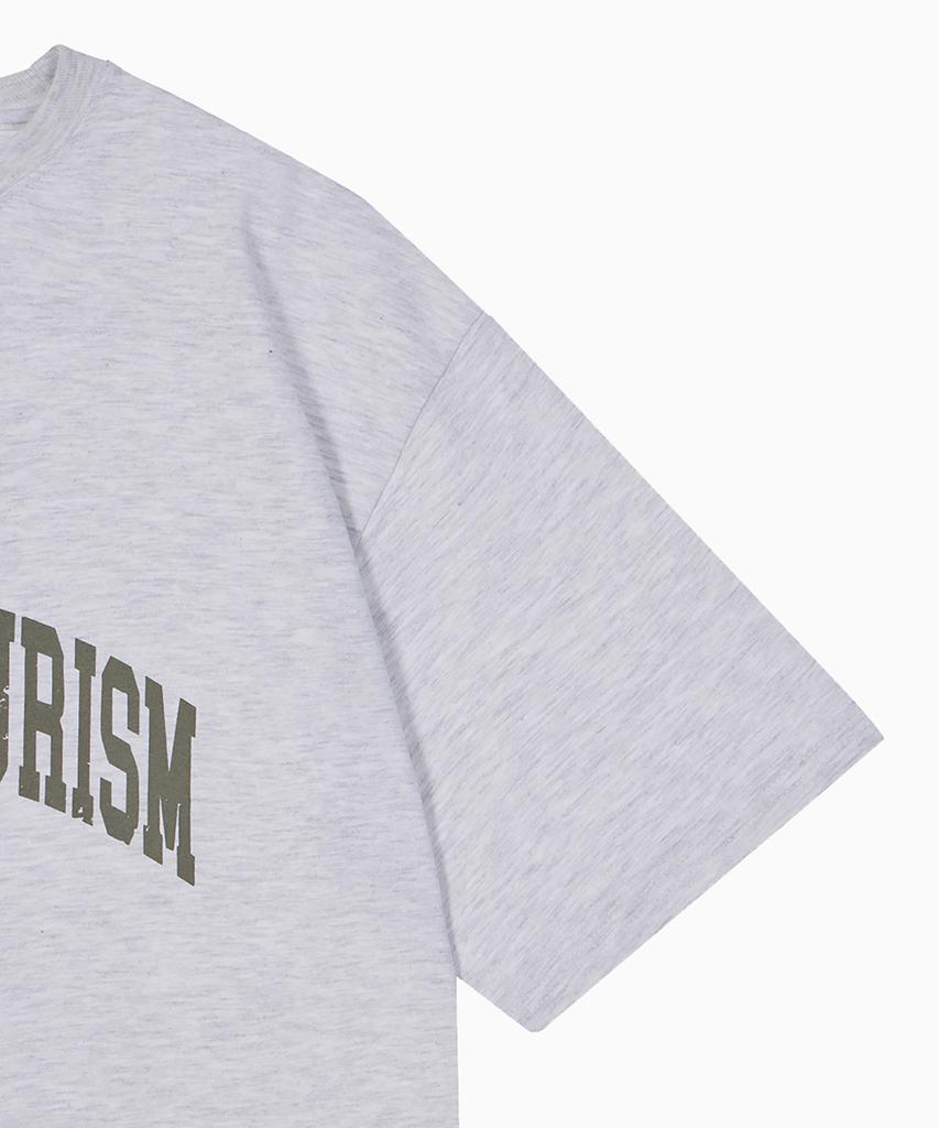 FREEMARIO Tourism Arch Logo T-Shirt [White Melange]
