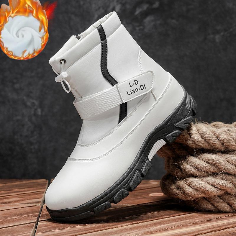 Fleece Thickened Cotton Shoes British Style Warm Men's Shoes Fashion Trend Outdoor Snow Boots