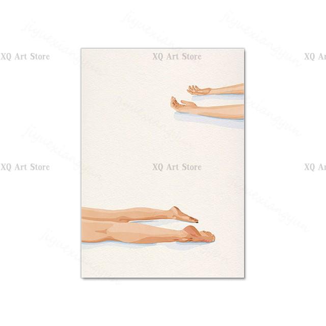 Nordic Poster Pool Party Swim Diving Bathtub Coffee Girl Abstract Wall Art Print Canvas Painting Decor Pictures Living Room Home