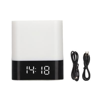 Night Light Bluetooth Speaker Touch Control LED Alarm Clock Bluetooth Speaker for Leisure Living