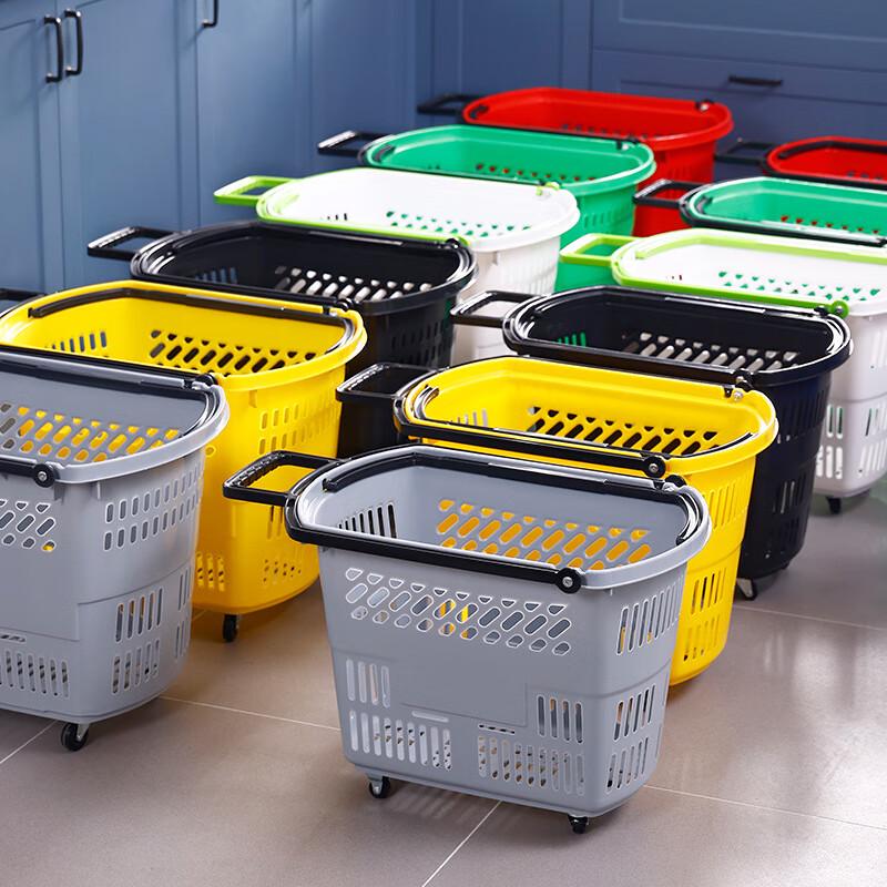 Jingyu Supermarkt Einkaufskorb mit Rädern