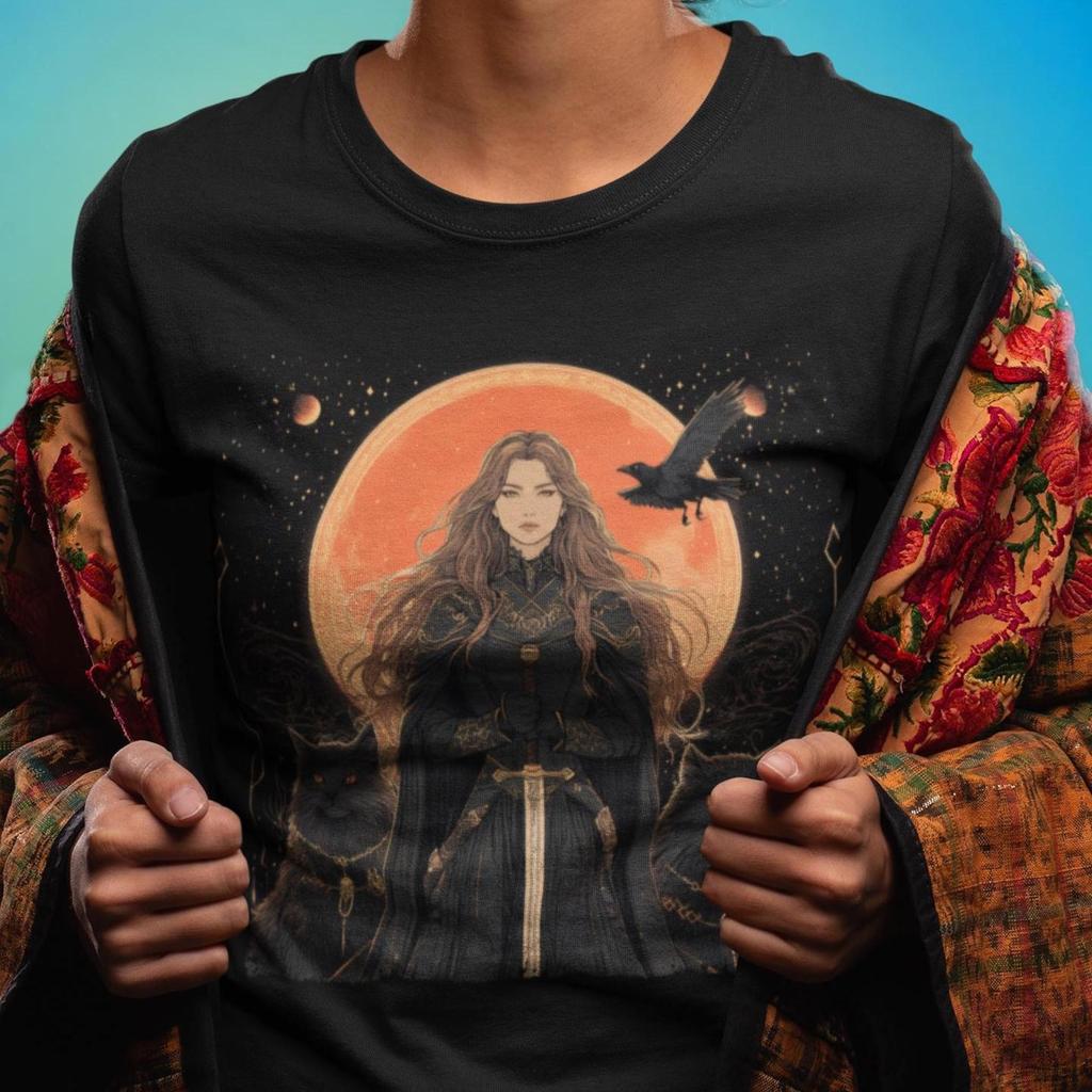 Freya Norse Goddess T-Shirt, Freyja Viking Shieldmaiden Tee, Pagan Witchcore Shirt, Mythology Gift for Her, Nordic Warrior Goddess Shirt