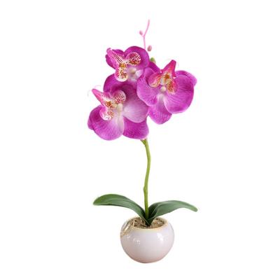 1Pc Potted Artificial Butterfly Orchid Flower Stage Garden Wedding Party Decor