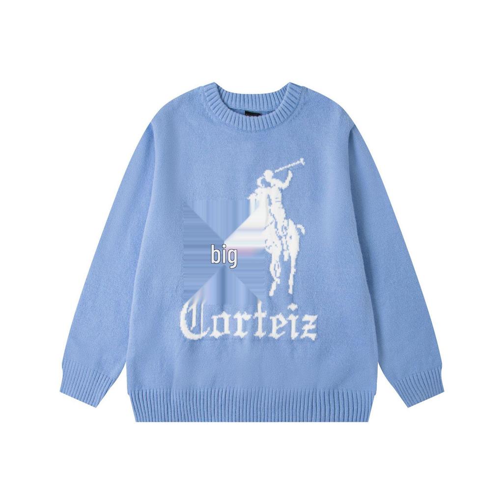 Corteiz Trendy Woolen Zipper Cardigan - American Retro Street Hip Hop Unisex Jacket