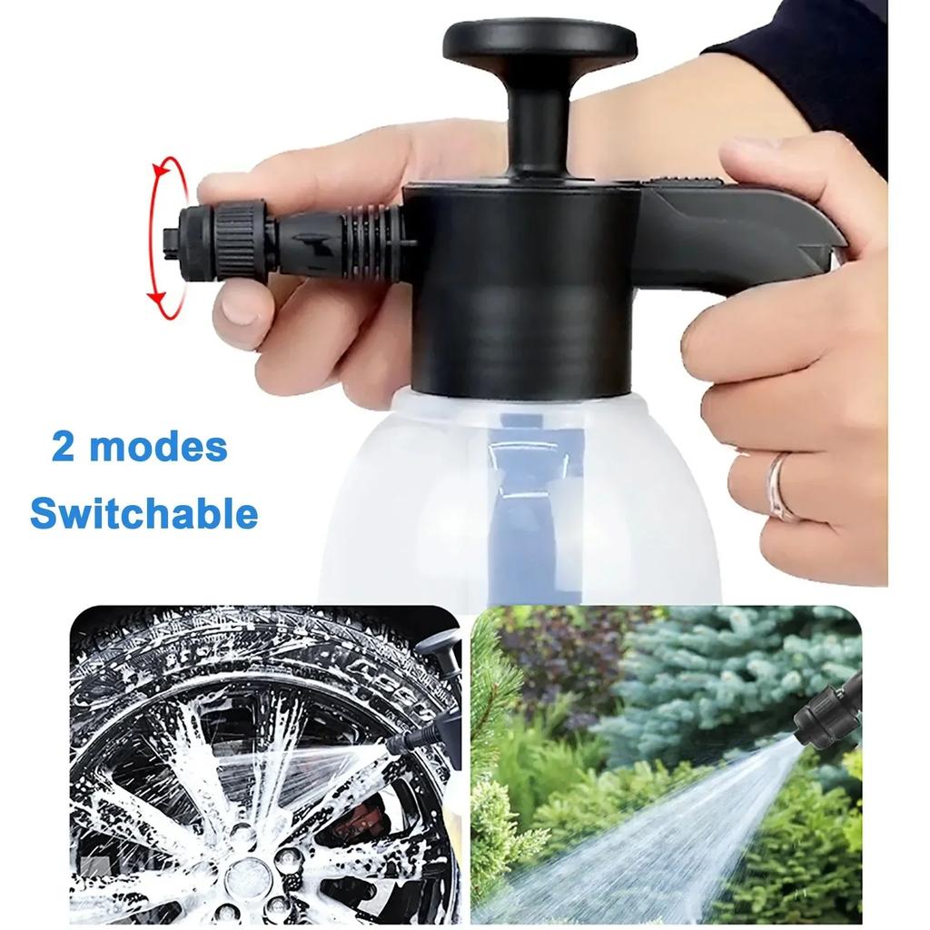Car 2L Hand Pump Sprayer Pneumatic Washer Foam Snow Foam High Pressure Wash Spray Bottle for Car Home Cleaning Tool Amagi