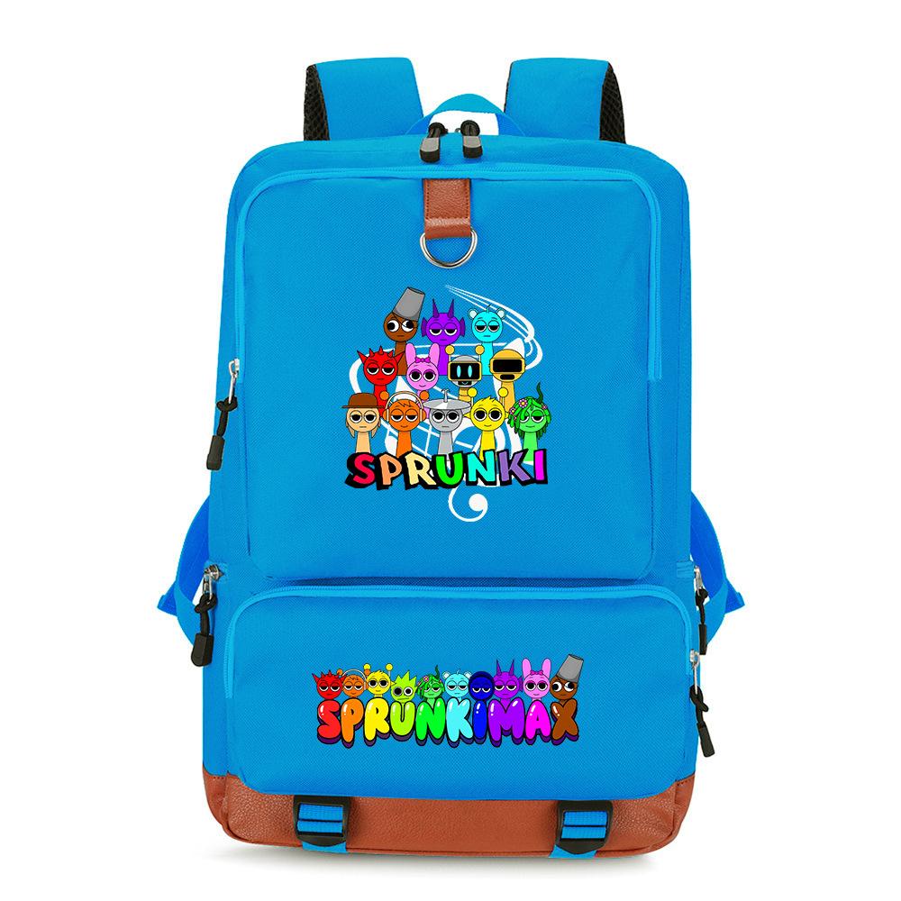 Srunki Backpack Multifunctional Large Capacity Business Backpack Lightweight Burden Reduction Primary and Secondary School Student Bag