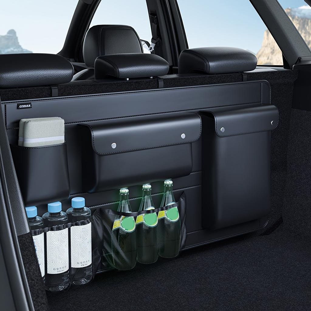 Portable Car Trunk Rear Seat Storage Organizer Multi-Pocket Waterproof PU Leather  Back Seat Storage Bag Universal Trunk Tidying