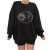 Women's Casual Sun  Printing Long Sleeve Sweatshirt Pullover Blouse Tops