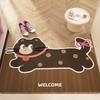 Cartoon Puppy Entrance Door Floor Mat Silk Ring Can Be Cut, Dirt-Resistant And Easy To Take Care Of, Door Floor Mat Entry Door Mat