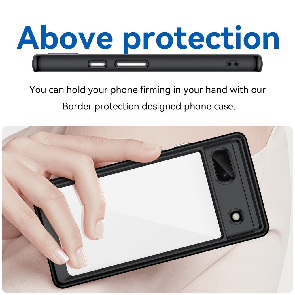 For Google Pixel 6A Clear Case For Google Pixel 6A 7A 7 Pro Cover Funda Funda Hard Translucent Shockproof Phone Bumper Pixel 6A