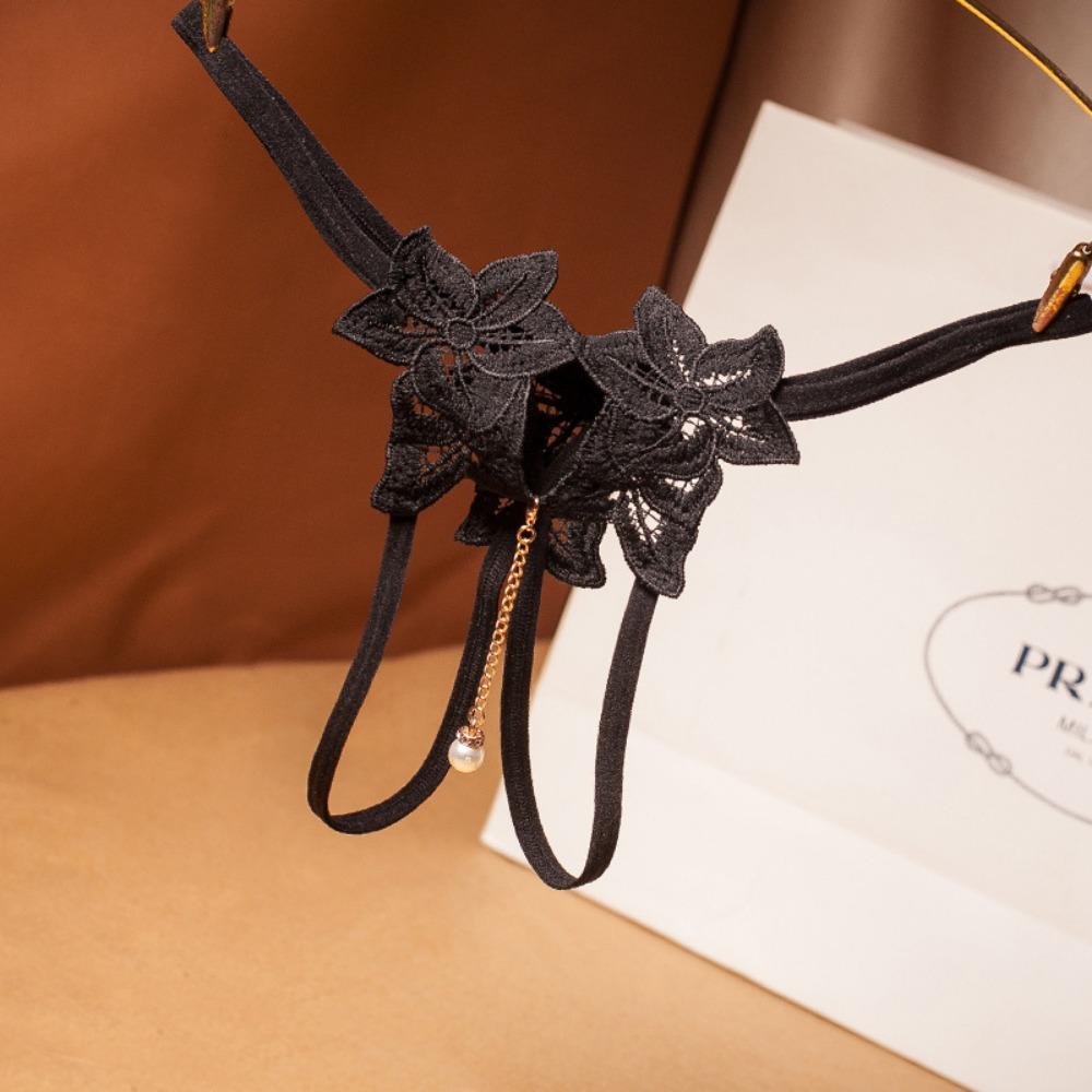 Sexy Lingerie Panties Transparent Embroidery Hot Open Thong Erotic Ladies' Panty