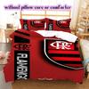 Flamengo football soccer Pattern Bedding,Quilt Set Quilt Cover Pillowcase Home Birthday Gift (1*duvet cover+2*pillowcase,without core)