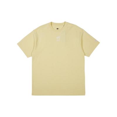 New Era T-Shirts Unisex Yellow Crew Neck Moderate Straight Fit 13558564