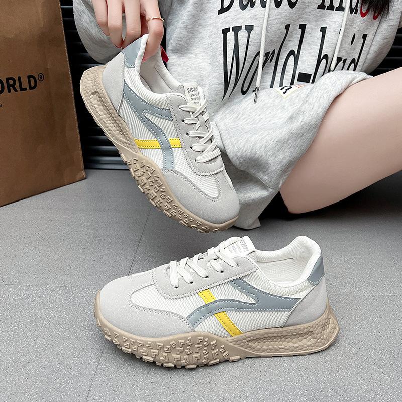 2025 New Spring and Summer Mesh Shoes Breathable Casual Sports Shoes Women's Running Light Forrest Gump Shoes Little White Shoes Ins Tide