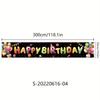 2D Large Happy Birthday Banner Yard Sign Colorful Letter Outdoor Birthday Party Supplies