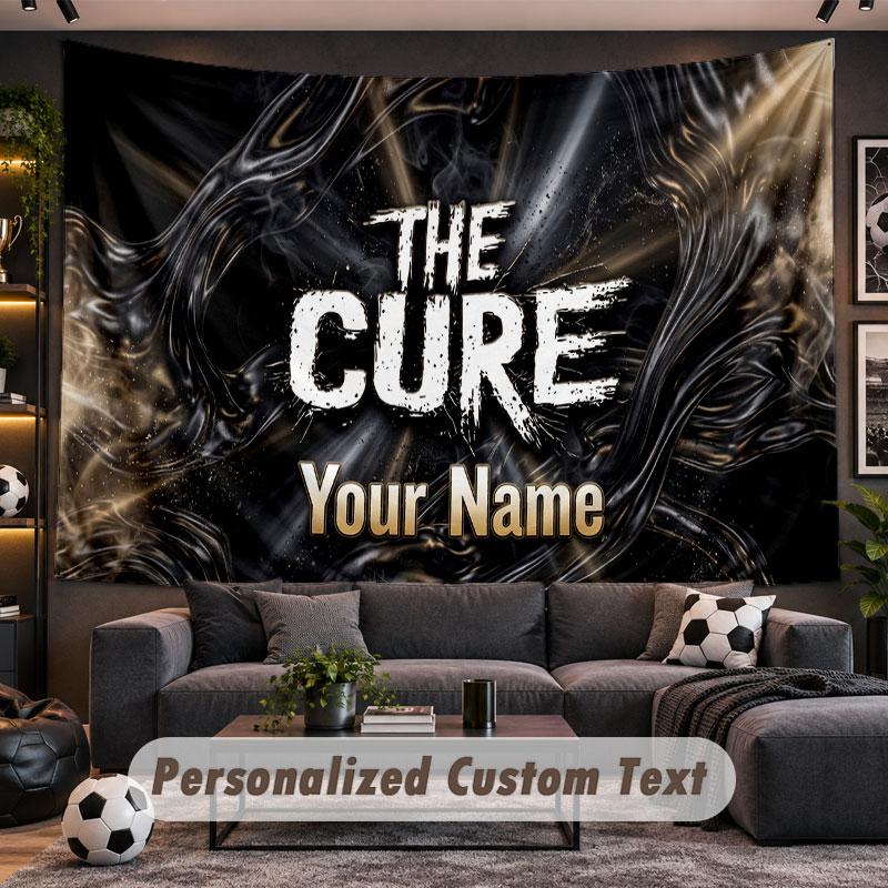 Wall Hanging Tapestry Custom NameThe Cure Pattern Personalized Printed Fabric Wall Decor