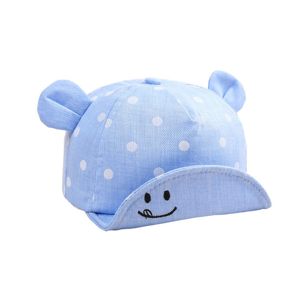 Kids Sun Cap Children Adorable Dots Style Sun Hat Toddler Photography Prop Cotton Hat with Ear