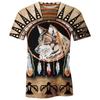Men's 3D Printed T-Shirt Short Animal Wolf Print Sleeve O-Neck Pullover casual top