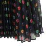 MOSCHINO BOUTIQUE Overall Handle Midi Length Pleated Skirt 38 Black Women Used