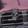 Car Accessories for Men Women Halloween Air Vent Clip, Metallic Skull Bat Freshener Universal Outlet Clip Charm, Cool Auto Aroma Diffuser Gothic