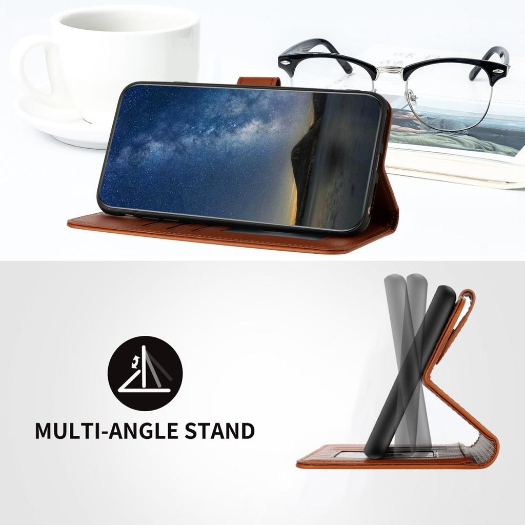 Realme Note 60 Mobile Phone Case Note60 Flip Leather Case Business Retro Anti-drop Protective Leather Case
