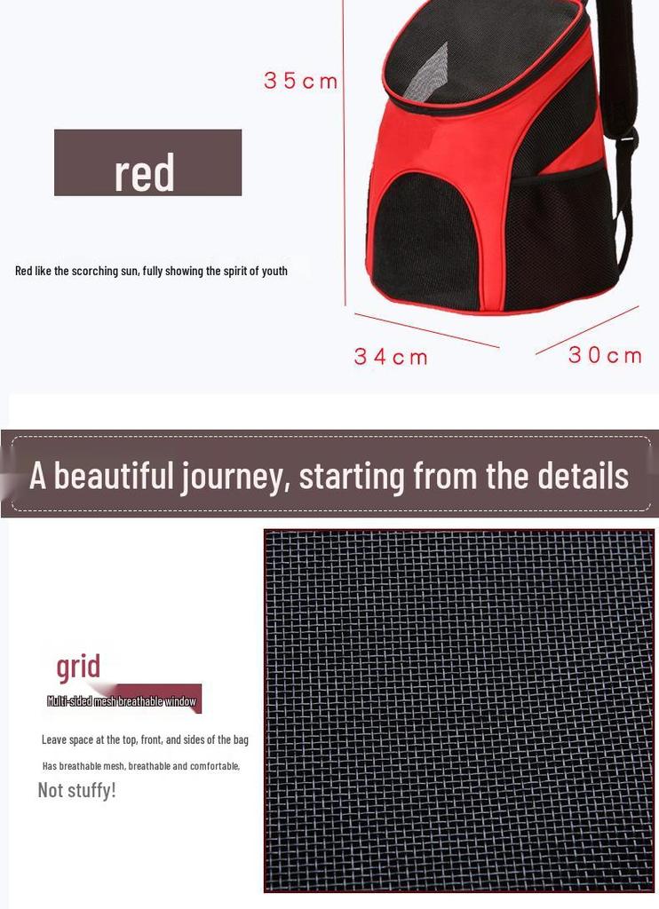Foldable Pet Travel Backpack - Breathable Carrier for Cats and Dogs