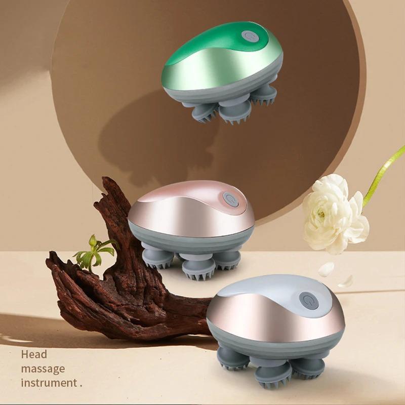 Mini Kopfmassagegerät Magnetisches Wiederaufladbares Massagegerät Elektrische Kopfhautknetung Multifunktions-Physotherapieinstrument