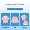 Girls' Summer Casual Sporty Polo Shirt and Skirt Set