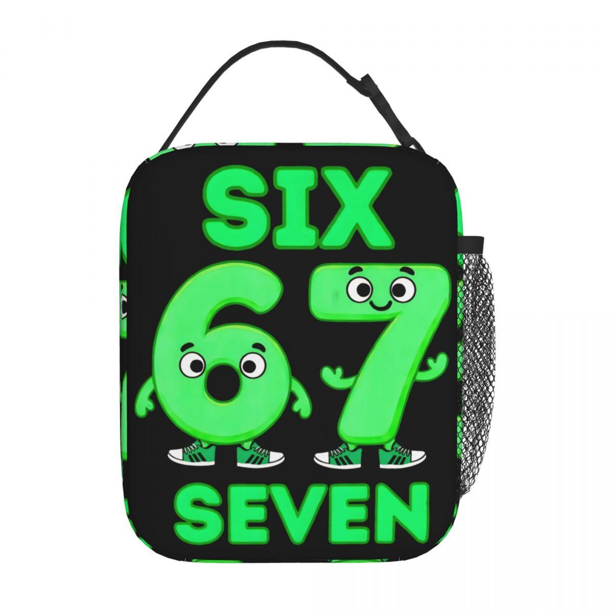 67 Zes Zeven 6-7 Grappige Italiaanse Hersenkronkel Geïsoleerde Lunchtas Voedselcontainer Draagbare Thermische Koeltas Lunchboxen Voor Reizen One Size