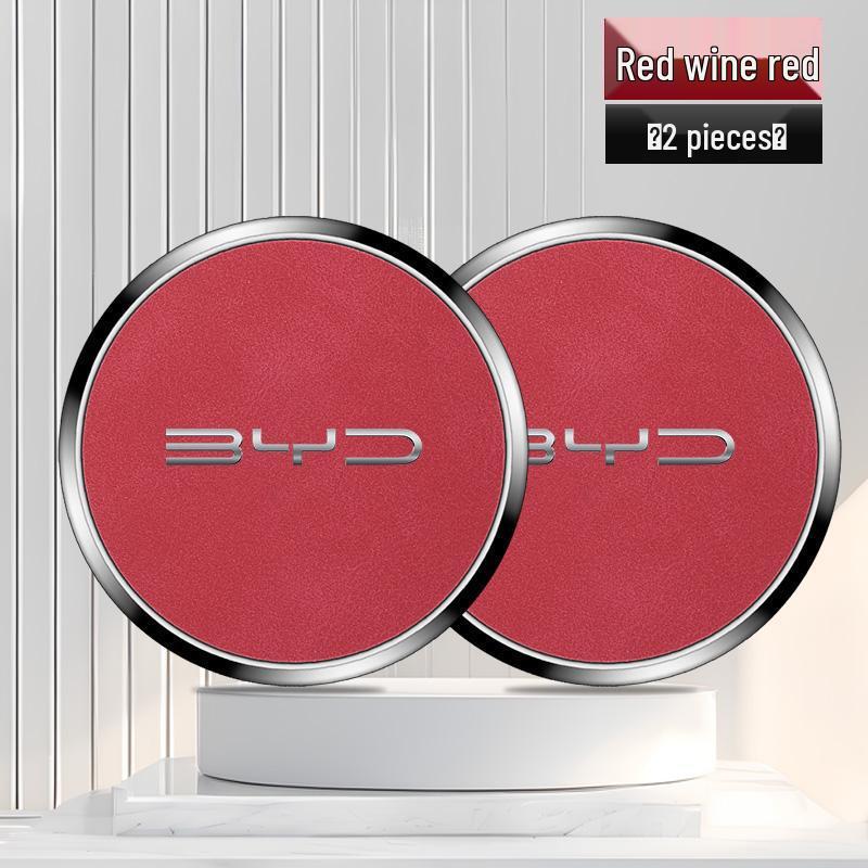 Compatible BYD Yuan UP Alloy Non-slip Water Cup Mat for 24-26 Models