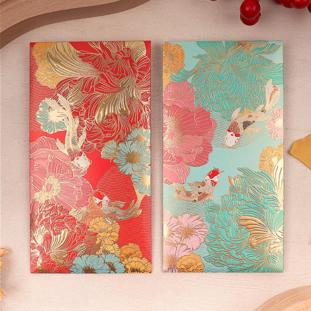 Embossed Lucky Money Bag Hot Stamping HongBao Household Chinese New Year Red Envelopes  Kids