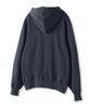 Moderment Applique Washed Oversized Zip-Up Hoodie [Charcoal]