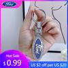 Car Sticker Alloy Car Keychain for Ford Ranger GT350 Explorer Fusion Mondeo Focus Mustang Fiesta F150 Edge Escape Key Ring Penda