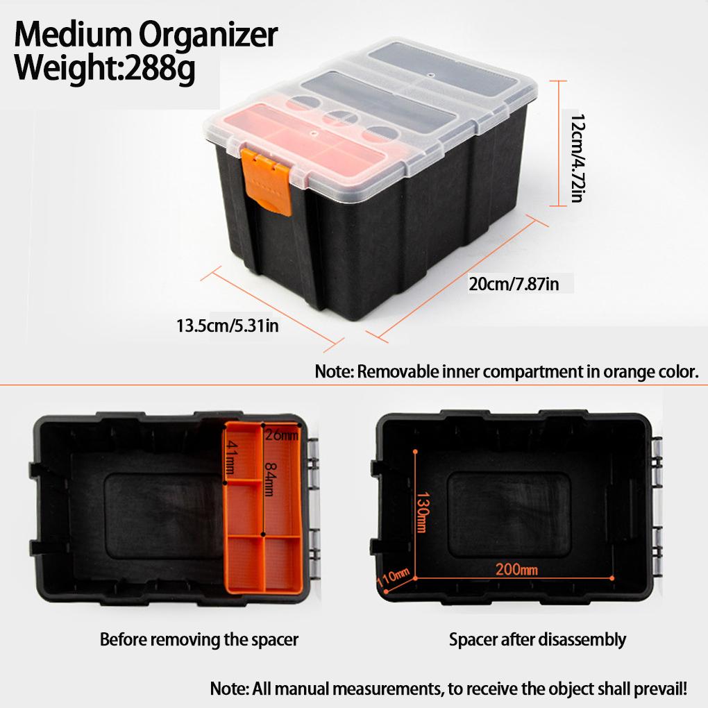 Portable Screw Box Organiser With Adjustable Dividers For Tools Screw Organiser Storage Box Nails