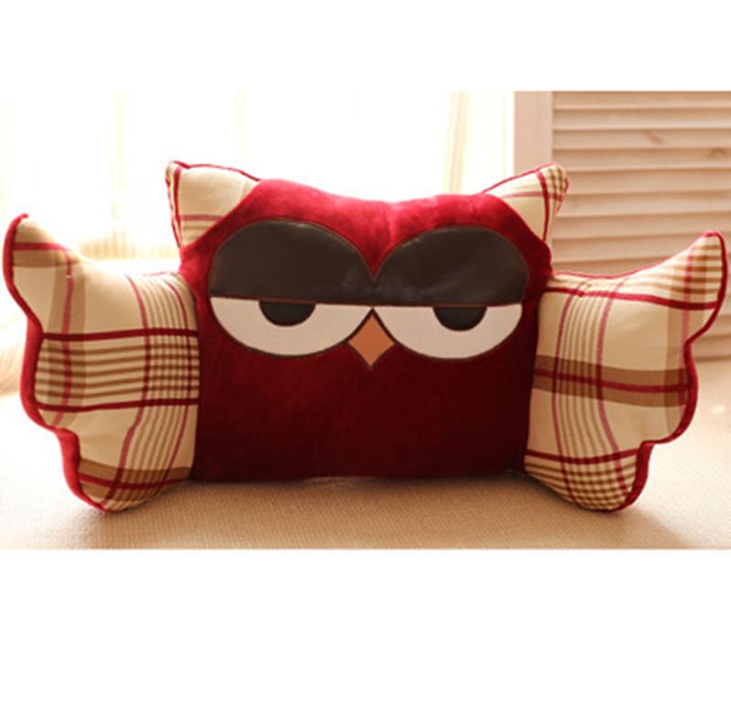 

Owl Plush Cushion Waist Pillow / Personality Big Wings Owl Pillow / Lumbar Automotive / Automotive Interior Supplies 55CM червоний