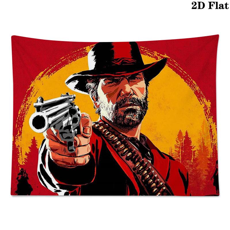 Red Dead Redemption Pattern Home Decor Tapestry, Wall Hanging, Decorative RV Wall Cloth.MGT0918239
