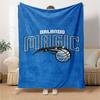 Orlando Magic Logo Print Flannel Blanket High Quality Warm Comfortable Cover for All Seasons Perfect for Gifts Home Decor