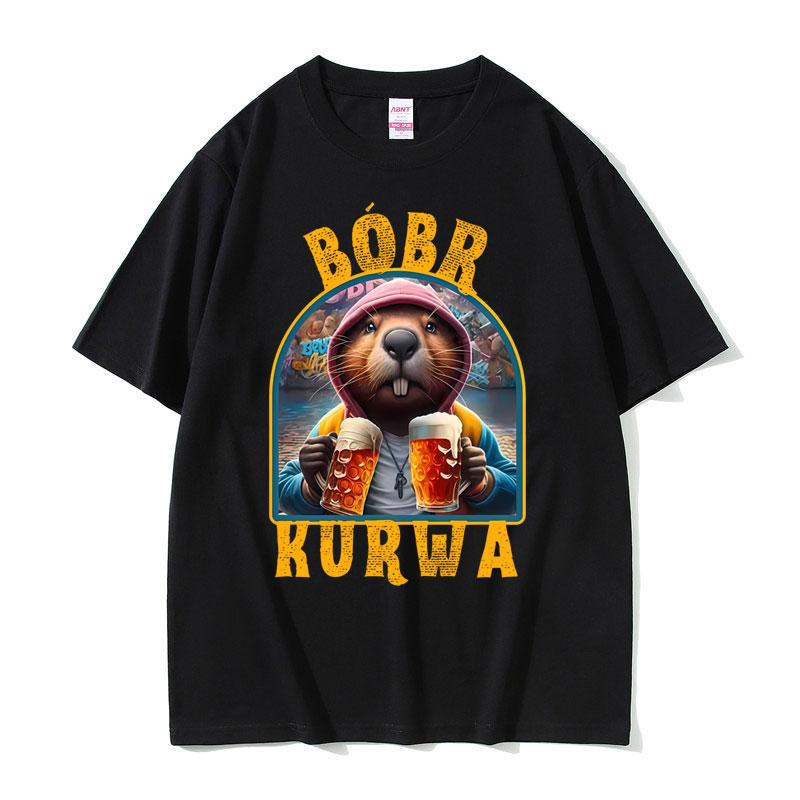 

Забавные мультяшные футболки 90-х Bobr Kurwa Grunge Футболки Kurwa Bober Mange Футболки Харадзюку Y2k Футболки Топы Мужские Женские Повседневные Винтажные Футболки L