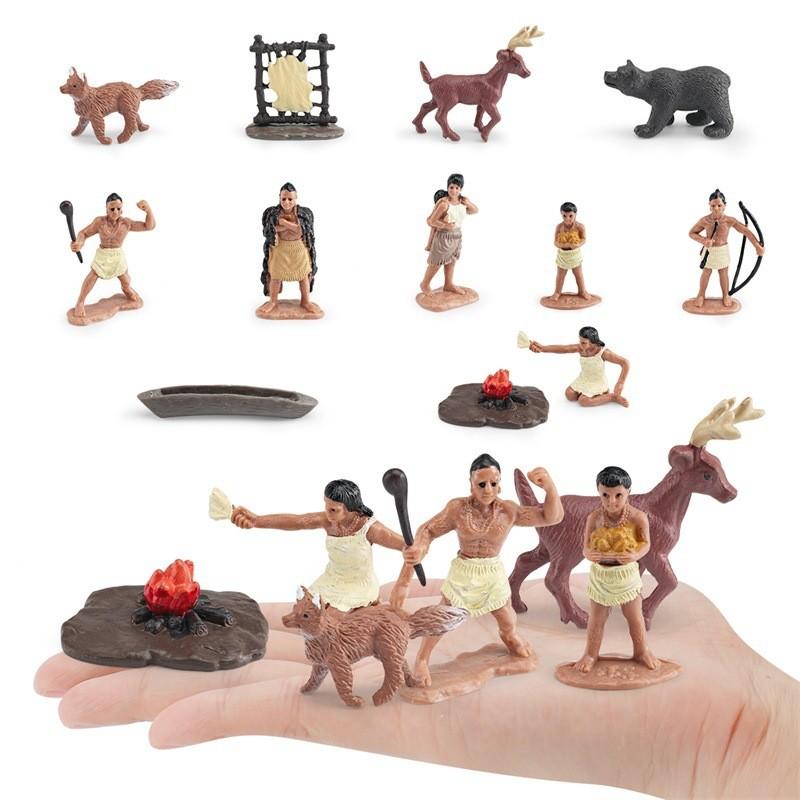 Model American Indians Plastic Toy For Kids Learning Display Gift Decoration