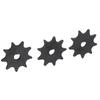 3 Pcs 410 9T Chain Sprocket Steel D Hole High Speed Motor Sprocket Chain Wheel for MY1016 MY1025