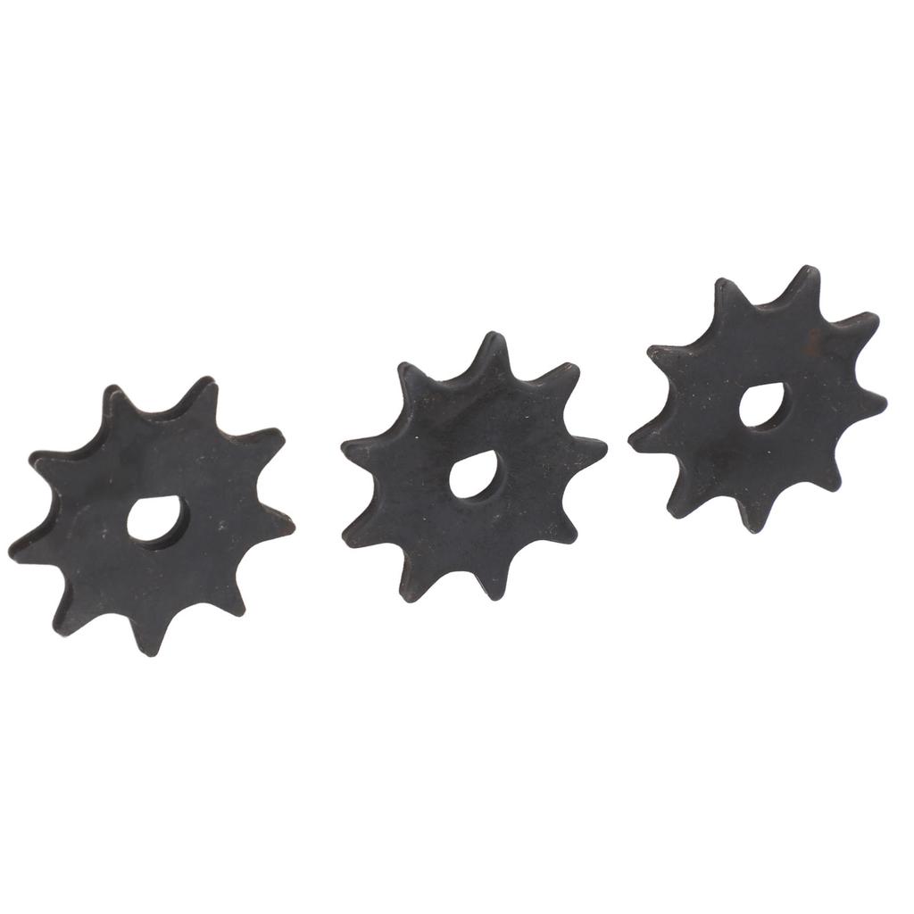 3 Pcs 410 9T Chain Sprocket Steel D Hole High Speed Motor Sprocket Chain Wheel for MY1016 MY1025